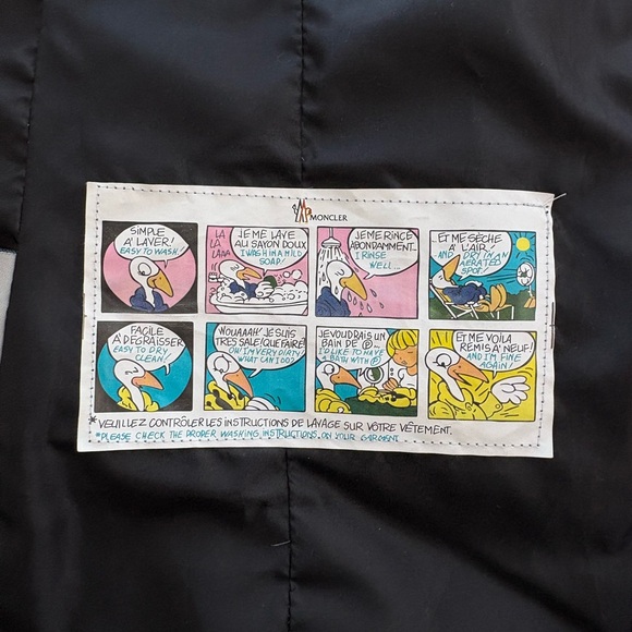 Moncler Coat Women’s Small Black Down Puffer Fur Trim Hooded Long Parka Jacket - Picture 5 of 10